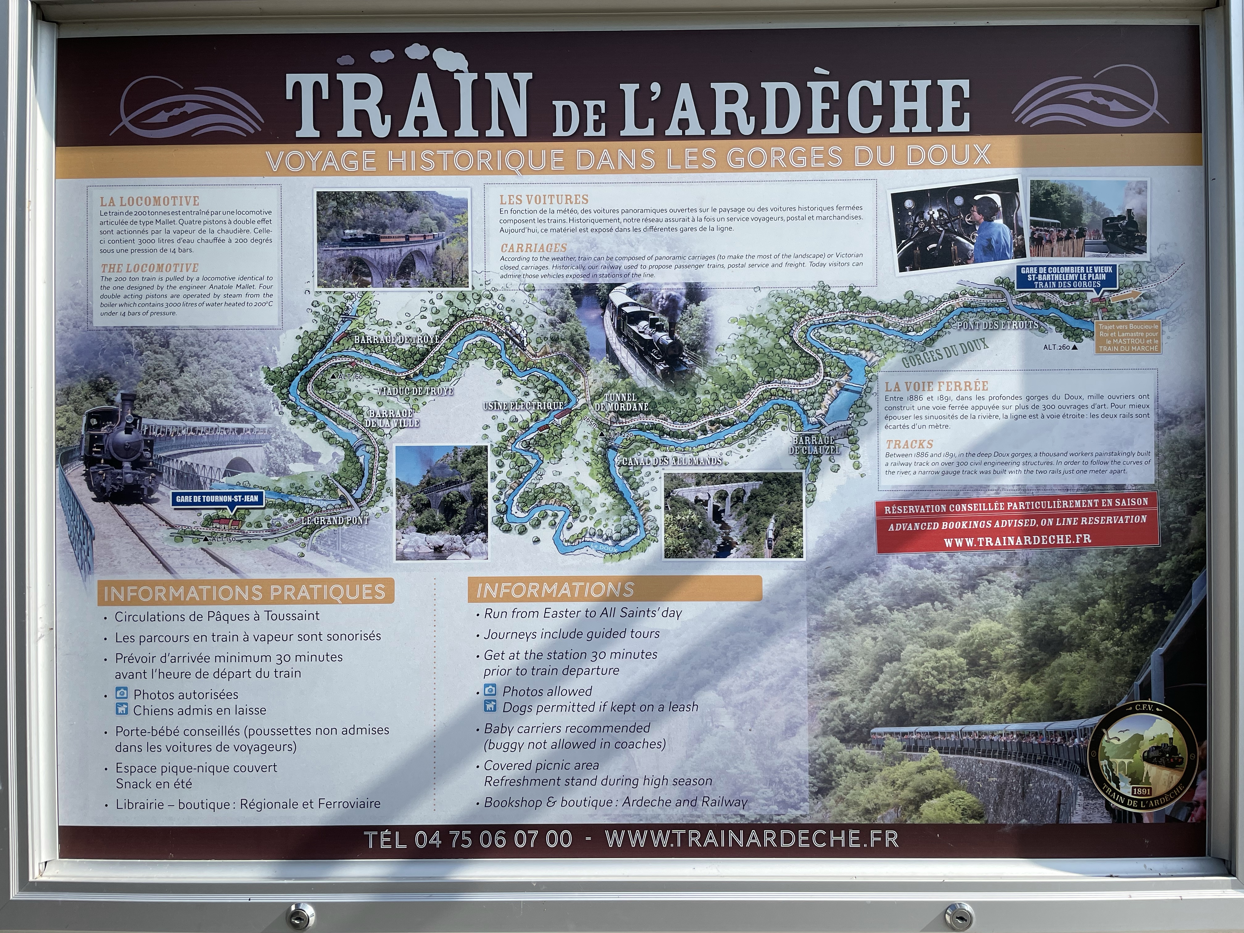 Colors of Provence – Tournon, steam train, and Rhone&nbsp;river